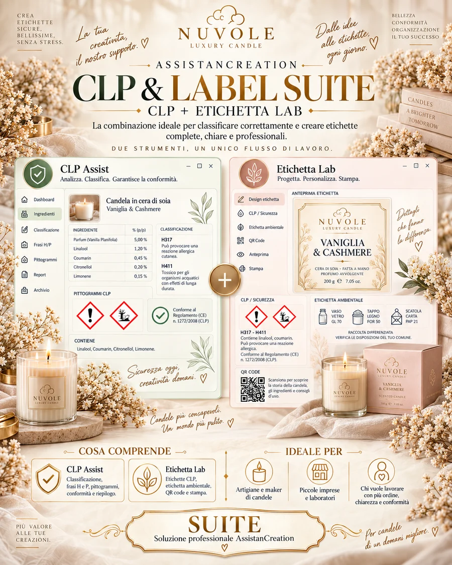 CLP e Label Suite con CLP Assist ed Etichetta Lab